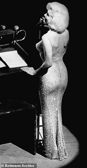 Monroe famously performed for President John F. Kennedy in 1962 wearing the custom-made dress