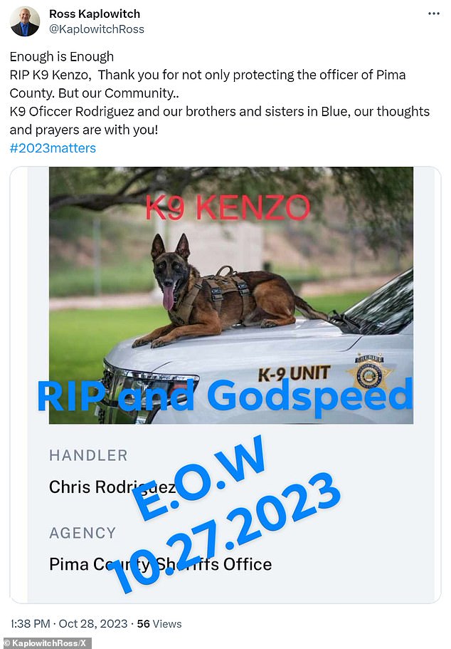 1698632259 748 Heroic police dog Kenzo is stabbed to death by armed