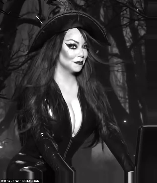 Transformation: In it, Mariah is dressed as an evil witch and cackles with joy before magically transforming into a Christmas goddess, complete with a fur-trimmed red velvet jumpsuit