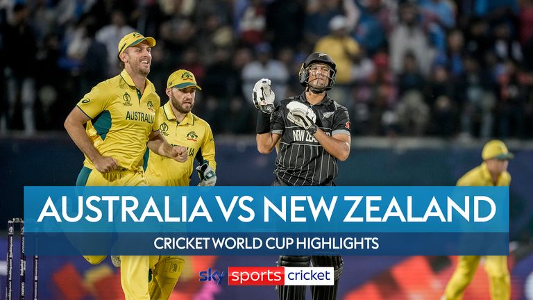 Highlights of Australia's stunning five-run victory over New Zealand in Dharamsala in the Cricket World Cup.