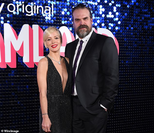 Trouble in paradise?  Lily Allen, 38, and her husband David Harbour, 48, are living 'separate lives,' according to a new report on Friday (pictured in March)