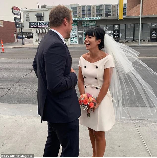 Milestone: Last month, Lily celebrated her third wedding anniversary with David by posting one of the photos taken shortly after their surprise wedding at Graceland Wedding Chapel