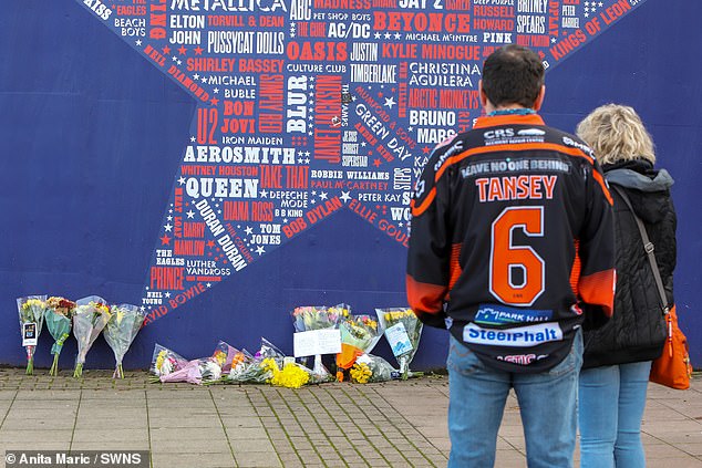 Fans of both teams paid tribute to Adam Johnson at Sheffield's Utilita Arena yesterday