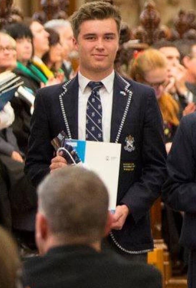 The family first arrived in Australia in 2015 when his father moved to Sydney for work.  Paul Thijssen (pictured) attended St Andrew's for two years before graduating in 2017.