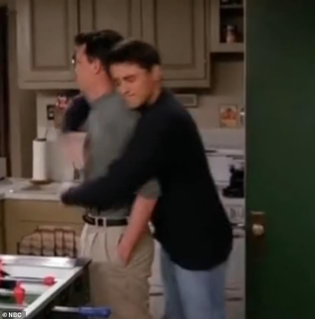 Cute: One TikTok user posted a scene from 1995's Season 2, Episode 16, The One Where Joey Moves Out, in which Chandler and Joey, played by Matt LeBlanc, break up after the latter chooses to leave their apartment