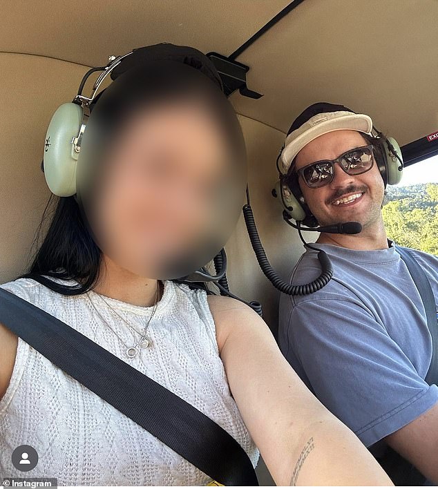 Duanne (photo right) and his girlfriend took a helicopter flight during their island vacation