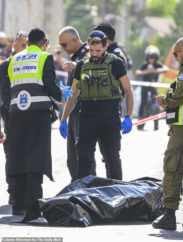 I heard the fatal shots from my bathroom as I was finishing a late shave;  two bursts of automatic fire interrupted the sounds of children playing in the adjacent primary school.  In the photo: the IDF on the ground