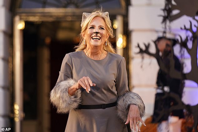 Jill Biden dressed as Willow, her cat who lives in the White House