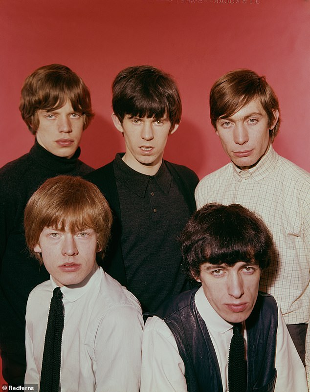 Iconic: Despite the band now playing fewer shows, their devoted fans pay top dollar for tickets and the Stones can now rake in more money at the box office (photo (top) Mick Jagger, Keith Richards, Charlie Watts. (bottom) Brian Jones and Bill Wyman)