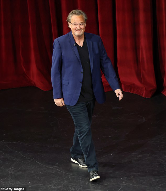 Perry played Chandler Bing on the NBC hit Friends.  Pictured earlier this year at USC in LA