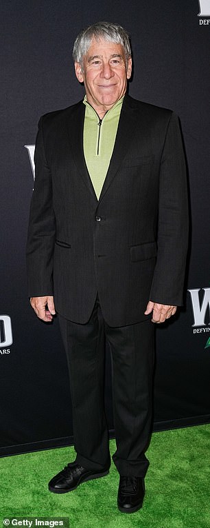 The mastermind behind Wicked: Stephen Schwartz, 75, looked dapper in a pistachio green zip-up worn under a black blazer