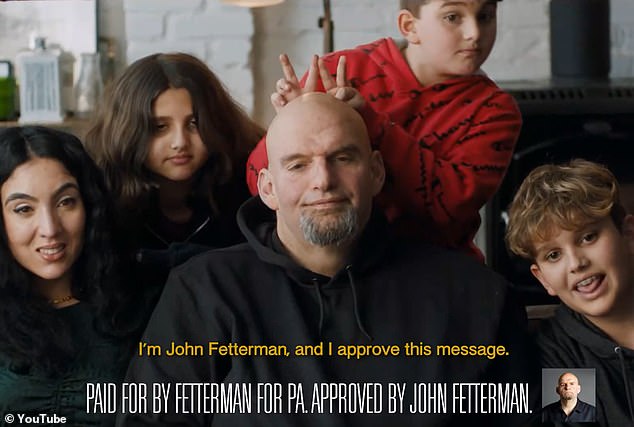 A campaign ad from Fetterman's Senate campaign last year.  The Men's Health interview was released Monday, about a year after the Democrat won his Senate seat