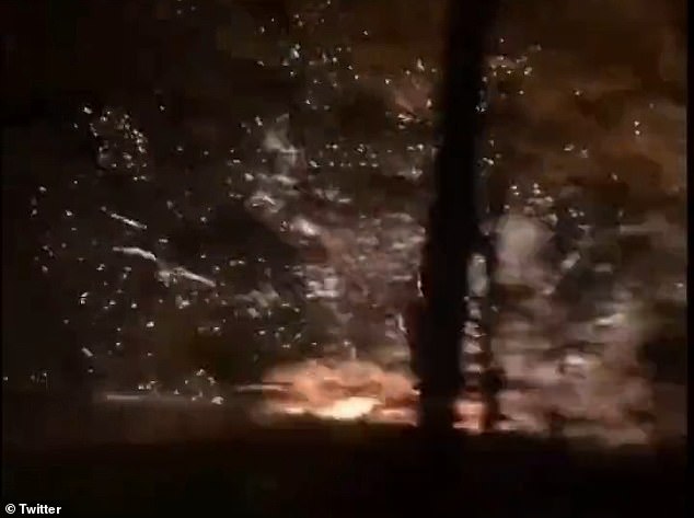 Drivers caught the exploding fireworks via cell phones and dashcams