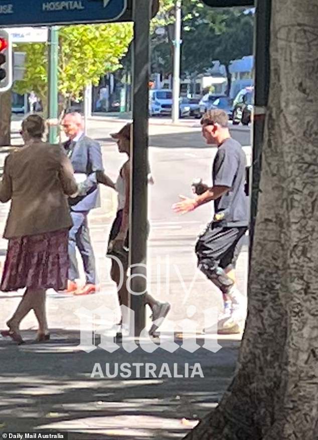 An onlooker described their interaction as 'low-key but cute' as the sports stars grabbed a cup of coffee and had a laugh in Highgate