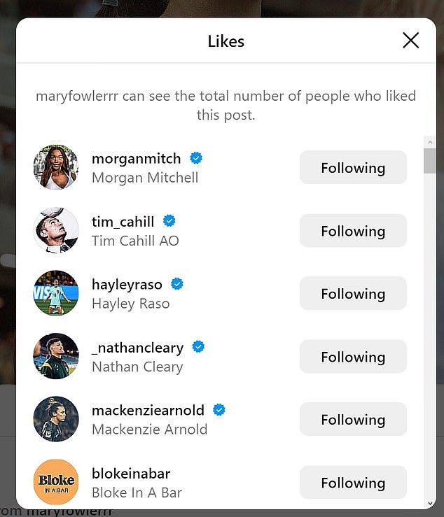 Nathan Cleary also liked an Instagram post that Fowler made on Monday – the first time he's taken that step on social media