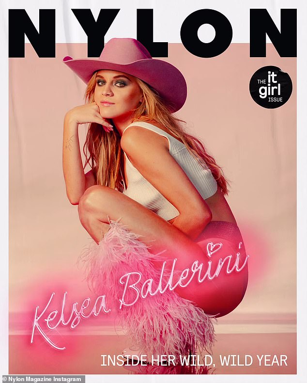 Cover girl: The 30-year-old country pop singer took to Instagram to post a series of photos of herself scantily clad in racy looks as she posed as the cover star of Nylon's 2023 It Girl issue