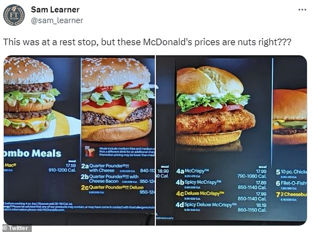 A restaurant was surprised to find that a McDonald's chain in Connecticut was charging $17.99 for a Big Mac meal