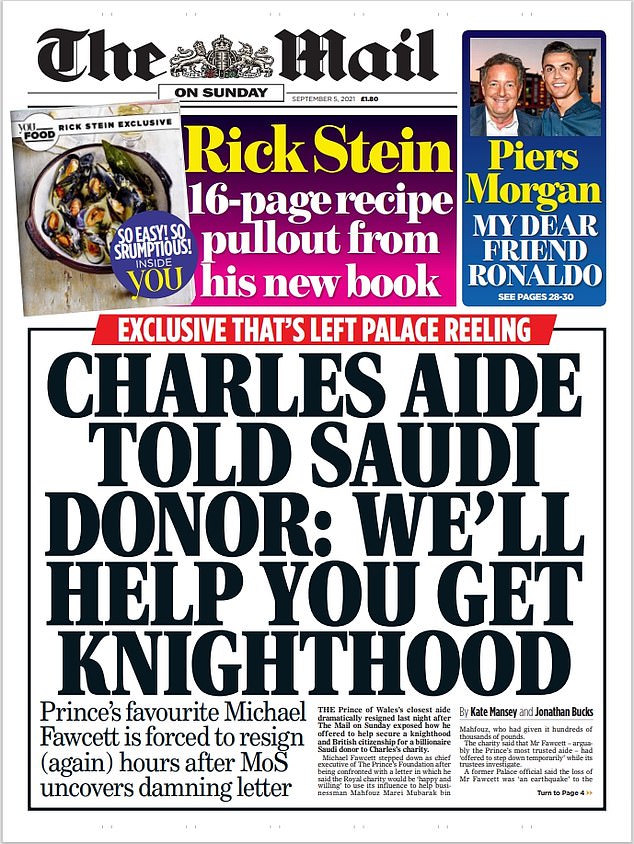 Exclusive to The Mail on Sunday, which threw The Prince's Foundation into troubling questions and prompted the Prince's right-hand man, Michael Fawcett, to resign