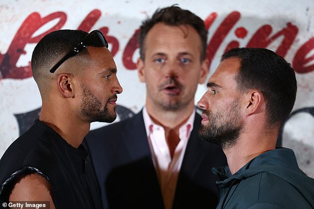 Harlem will compete against German Timo Schwarzkopf (right) in Brighton next month.