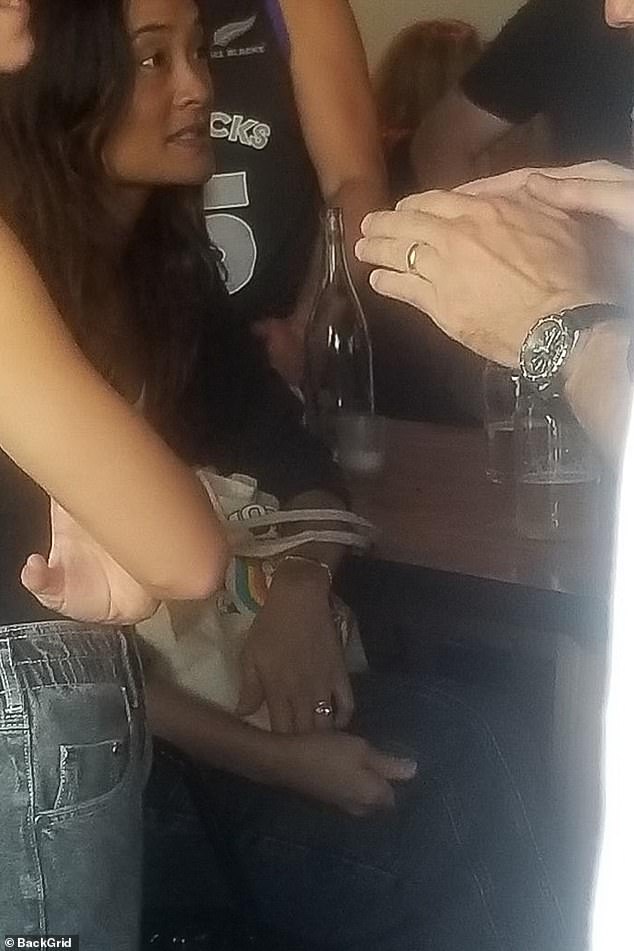 Rings: Milo and Jarah were seen sporting wedding rings this weekend while watching the Rugby World Cup final at Yahir restaurant in Los Angeles