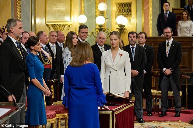 Princess Leonor swears allegiance to the Spanish Constitution in the Spanish Parliament on the day of her 18th birthday