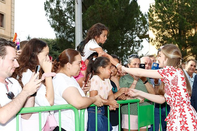 The royal - now 18 - greeted her well-wishers last October, while she was still a student in Wales