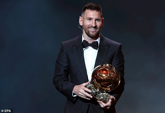 The Argentine World Cup winner won his eighth Ballon d'Or title in Paris on Monday evening