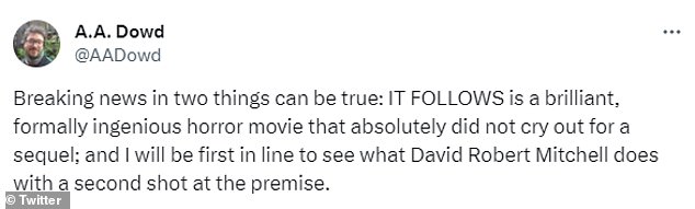 Nervous: However, there were fans who were concerned that the sequel was unnecessary and worried that it could 'ruin' the first film