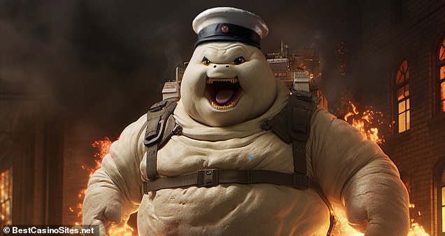 This new, terrifying version of the Stay Puft Man is even meaner and includes a full set of sharp teeth