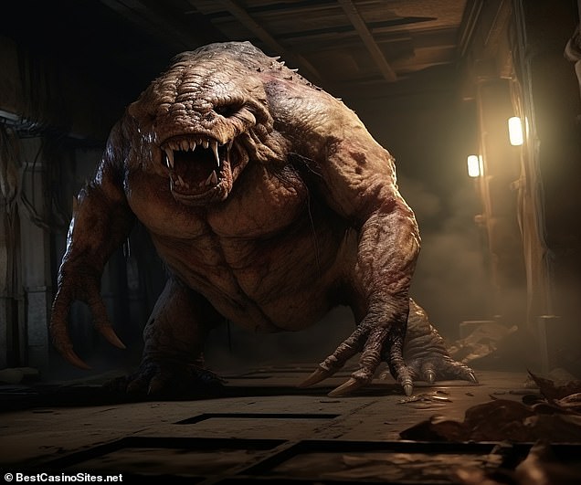 The newly imagined Rancor is more animalistic, with a broad chest and very small eyes