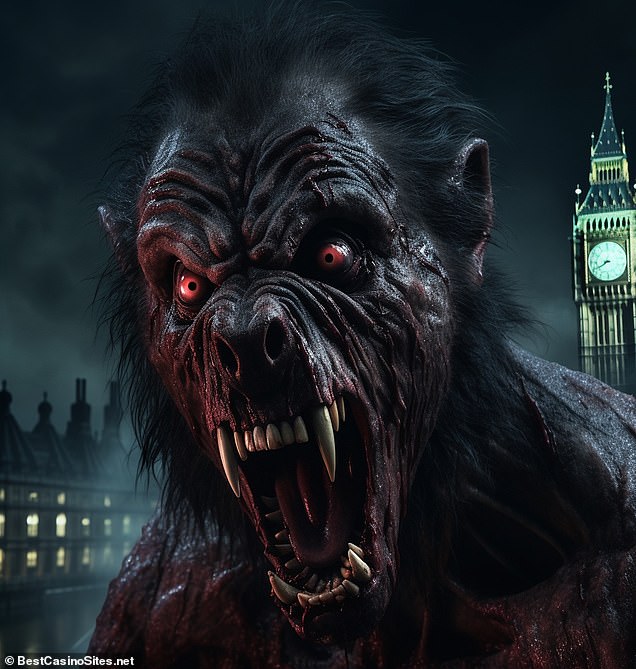 The AI ​​has made it clear that this werewolf is in London by including Big Ben