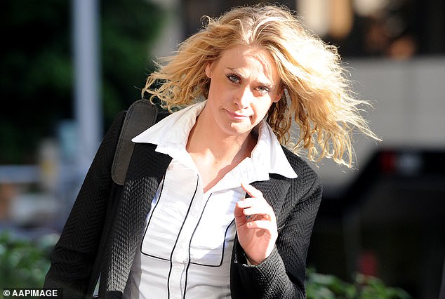 “I think I was maybe making some money at that point, so I was able to maintain a pretty big habit pretty quickly,” she told Nine Honey.  Pictured outside court in 2015