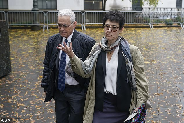 Bankman-Fried's parents pictured themselves walking to a federal courthouse in Manhattan on October 30