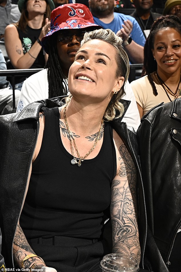 New romance: Sophia's revelation comes when she is spotted by romantic football star Ashlyn Harris, 38