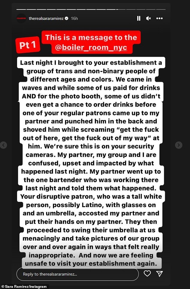 The accusations were made by Ramirez on her Instagram account on Monday