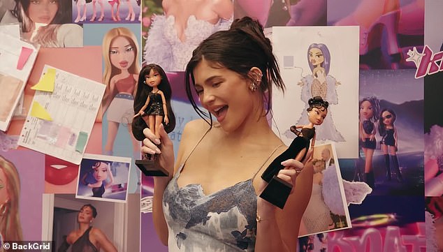 Mini-me: Their little sister Kylie Jenner got in on the Bratz action by debuting her own doll collection for toy company MGA Entertainment in August