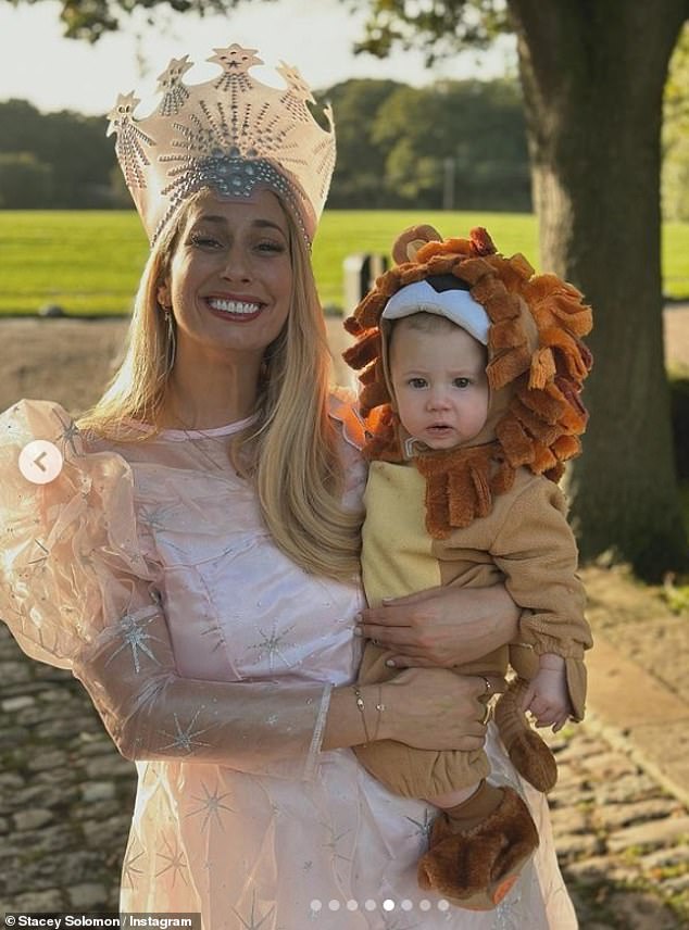 Happy: The Loose Women star shared sweet family snaps on social media to mark the spooky holiday