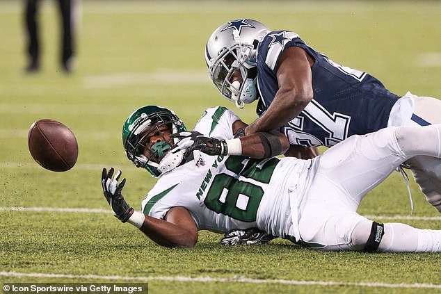 He also spent $90 on Aquafina water and $45 for extra guacamole during the Jets vs.  Cowboys (photo) in October 2019