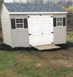 The shed in Moorefield's backyard