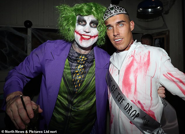 Two boys dressed as the Joker and a dead king in Newcastle