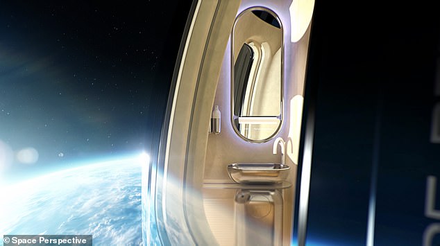 OUT OF THIS WORLD BATHROOM BREAK: As toilets go, there's not much that can compete with this one.  This is because this bathroom offers an amazing view - allowing users to savor the amazing view of the Earth's curvature from the comfort of a space balloon.