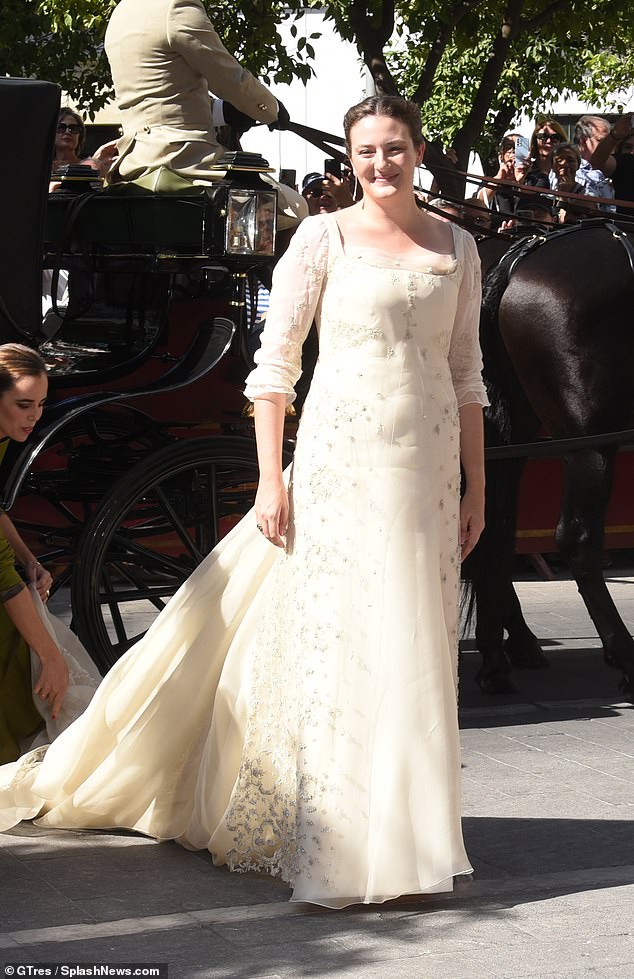 Princess Victoria of Hohenlohe-Langenburg, 26, married Maxime Corneille Iribarren on Saturday in Andalusia, Spain