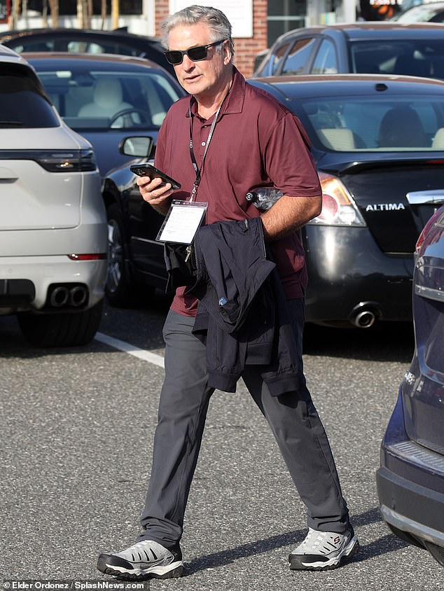 Out and about: Alec Baldwin was spotted shopping in the Hamptons on Saturday morning