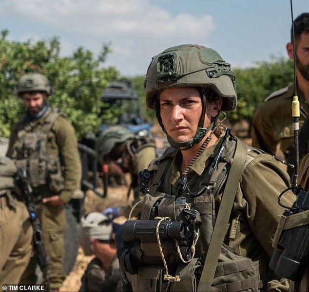 Lieutenant Colonel Or Ben Yehuda (pictured) and her twelve female soldiers from the Caracal Battalion led the frontline battle from armored personnel carriers after racing to a military post on the Egyptian border