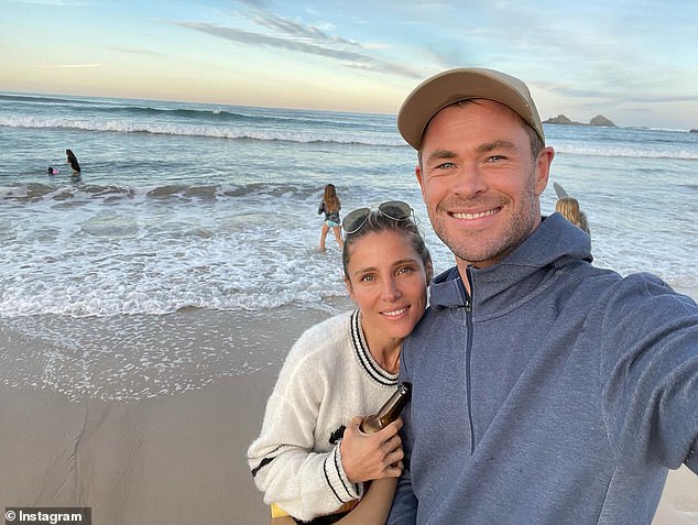 The 40-year-old Hollywood hunk was given the shock diagnosis after taking a genetic test alongside Chris Hemsworth in the National Geographic documentary series Limitless last year.  Pictured with his wife Elsa Pataky