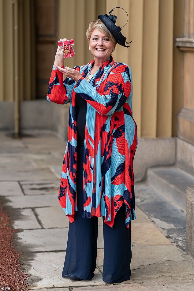 Award: Veteran journalist Anne Diamond has been awarded an OBE for her services to public health and charity, including her campaigning efforts to investigate cot death