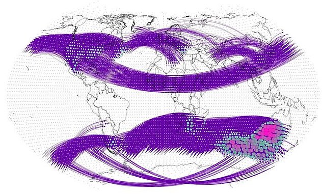 Telecommunications architecture around the world, where weather in one place can cause extreme weather elsewhere (Shang Wang, Jun Meng, Jingfang Fan)