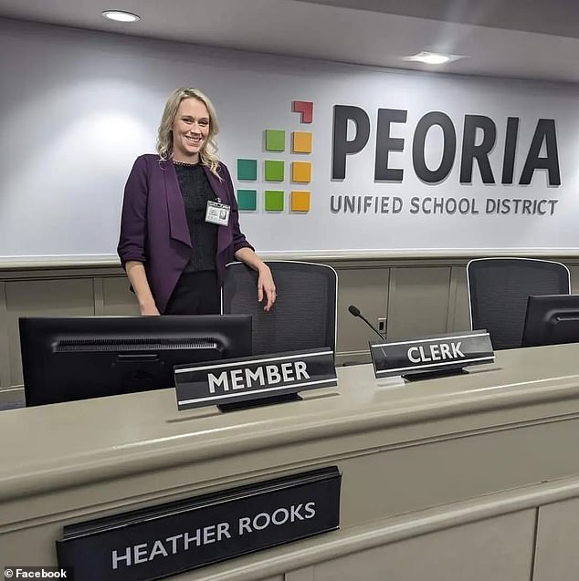 Rooks, a mother of four who ran for the Peoria school board on a parents' rights campaign, began her term in January 2023