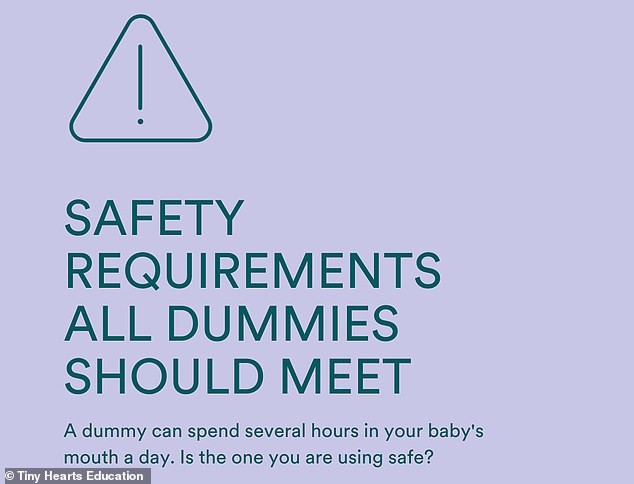 Since receiving the nanny cam footage from the baby's mother, Ms Jurcutz has researched safety issues surrounding pacifiers and discovered that the ACCC has guidelines for their production.