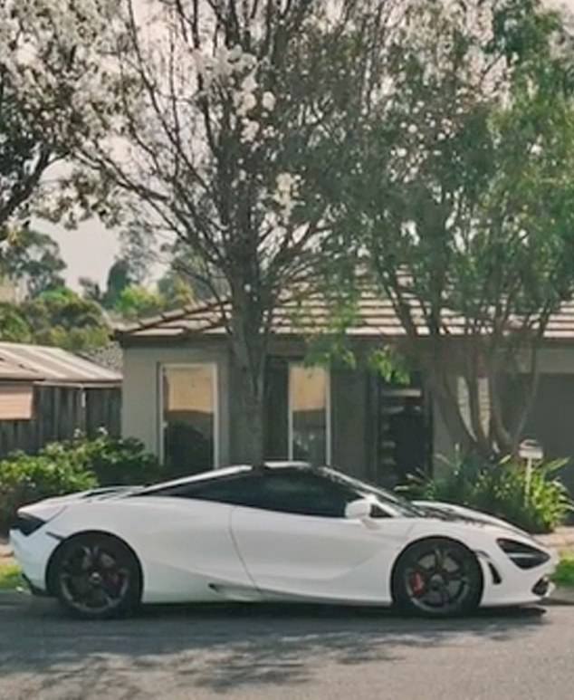 Mr Sarwari has posed with his McLaren which is worth more than the property he is trying to sell